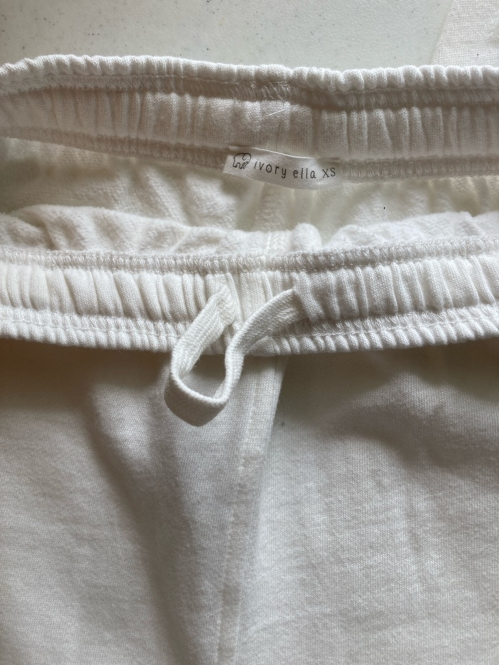 ivory ella Cream Logo Tag Sweatpants - Picture 5 of 8